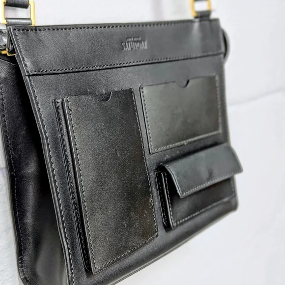 Kate Spade Saturday Crossbody Bag Black Leather Utility - Picture 7 of 13